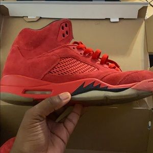 Air Jordan 5 Retro Red Suedes